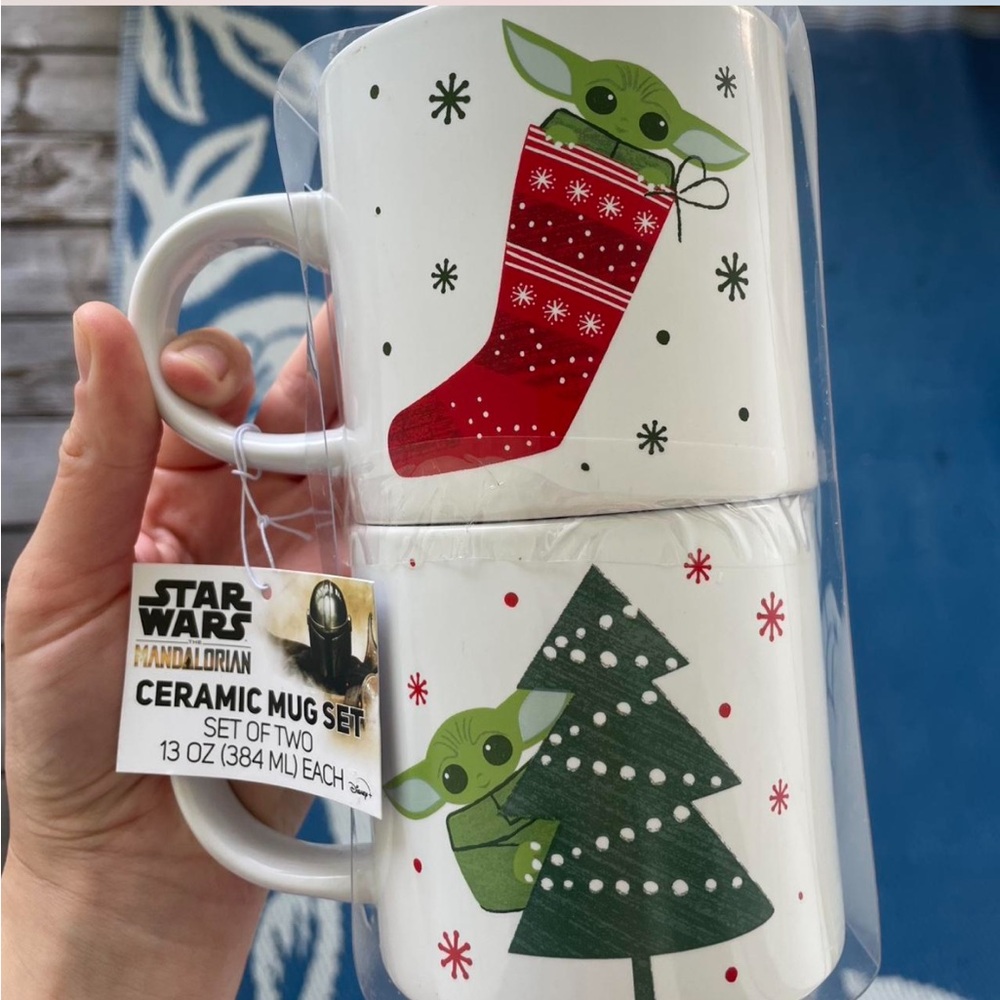 Star Wars Grogu Holiday Mug Duo - White, Red, Green